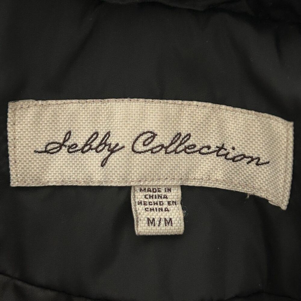 Sebby Collection Women's Jacket M Black Diamond Quilted Pattern - Picture 7 of 9